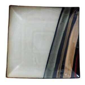 Sango Avanti Black 4721 Square Dinner Plates 11"